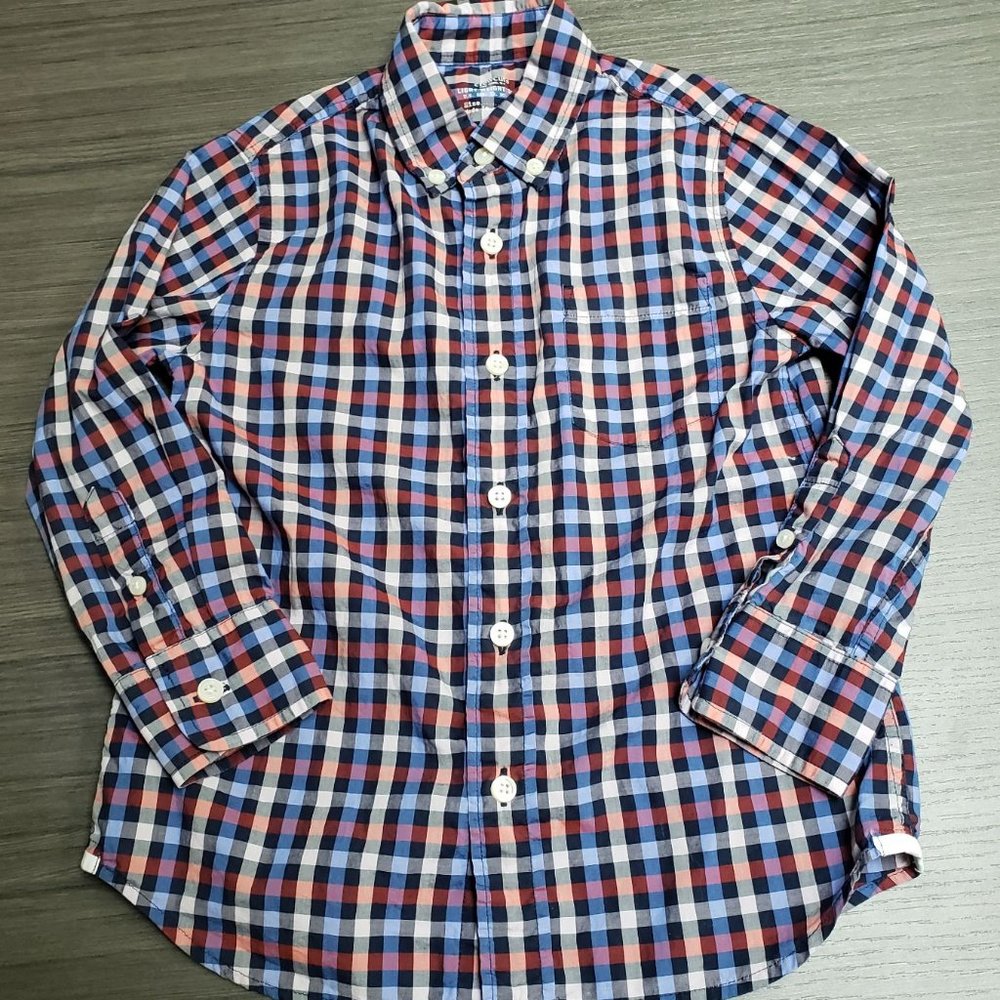 Crewcuts Boys 4/5 Shirt Plaid Button Down EUC